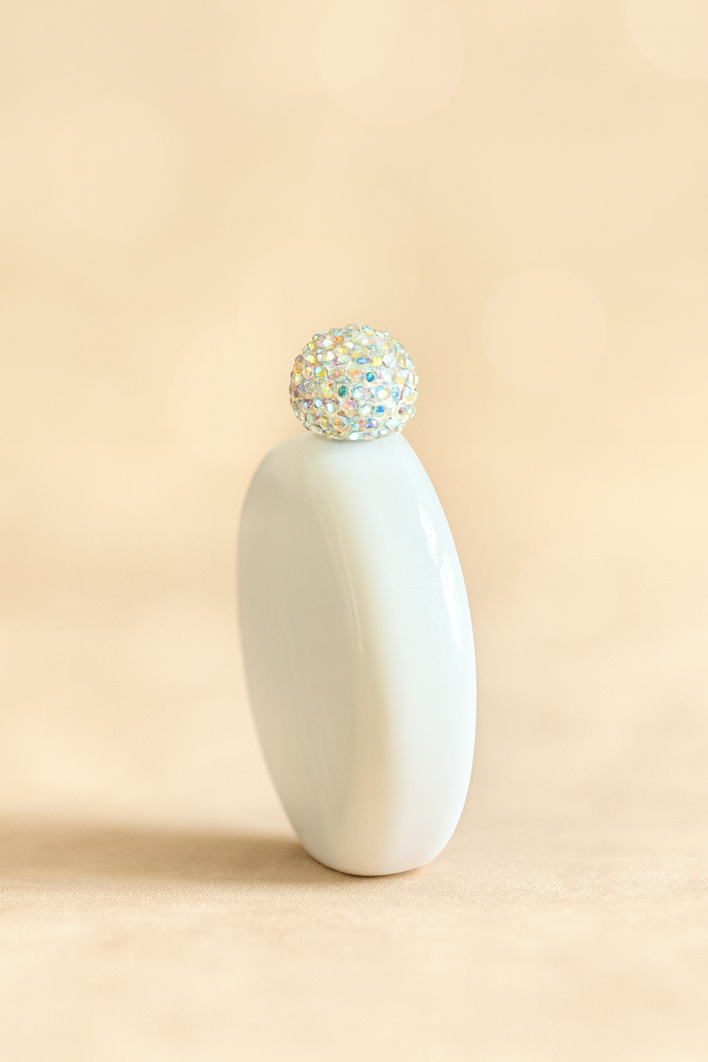 Sublimation Round White Flask with Rhinestone Bling Top/5oz
